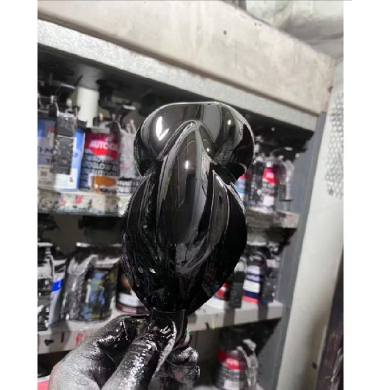 cat hitam deep black/cat hitam super pekat pu/cat motor dan mobil bahan pu