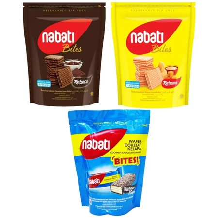 

Nabati Bites Richeese Richoco Kalpa Wafer Pouch Cheese Chocolate Cocopandan Bites Chocolate