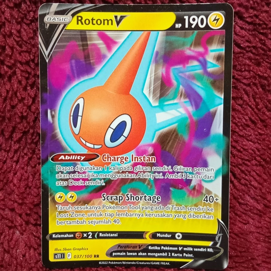Rotom V RR s11 - Pokemon TCG Indonesia foil holo