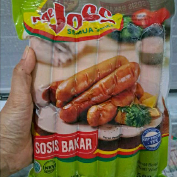 

Ngejoss Sosis Ayam bakar isi 12 & 7pcs ukuran 500gr