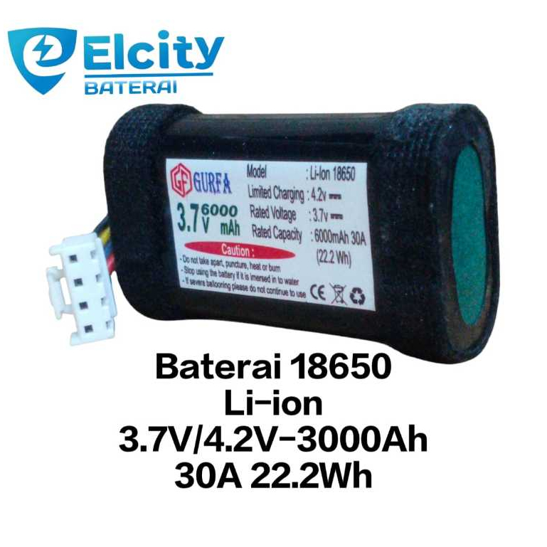 Baterai Speaker / Baterai JBL Type 2X Li-ion 18650 6000mAh 30A 3,7V 22,2Wh...A163