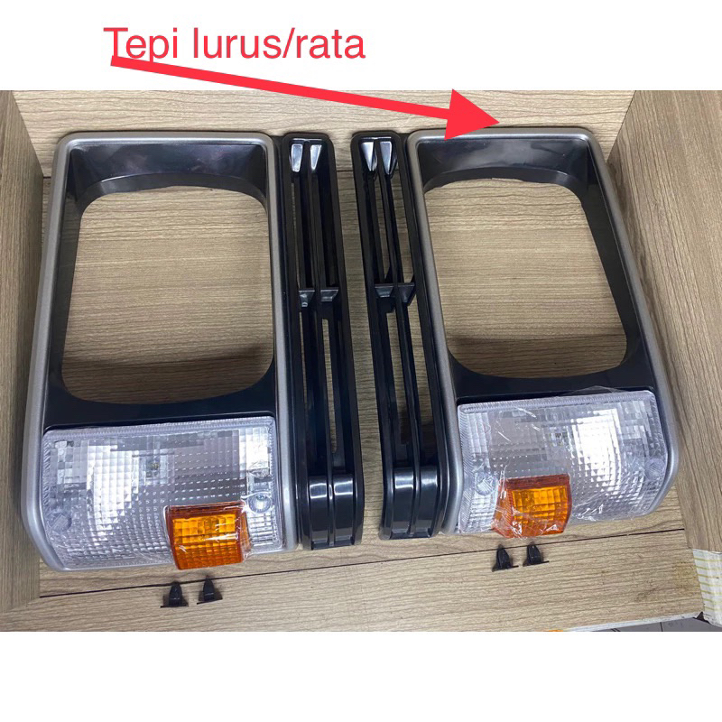 Head Lamp Rim / Ring Lampu grill samping L300 model lama + lampu sein + bohlamp sebelah kanan dan ki