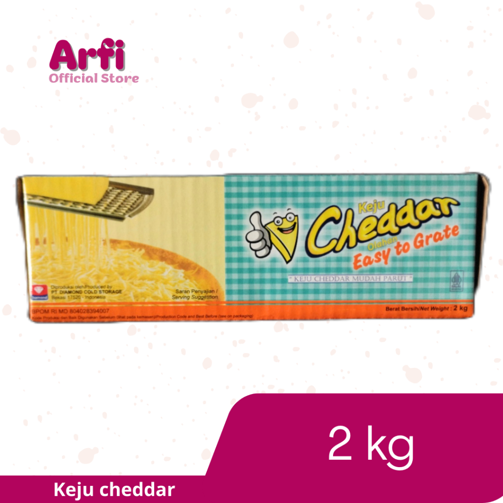 

Diamond keju cheddar 2kg easy to grate