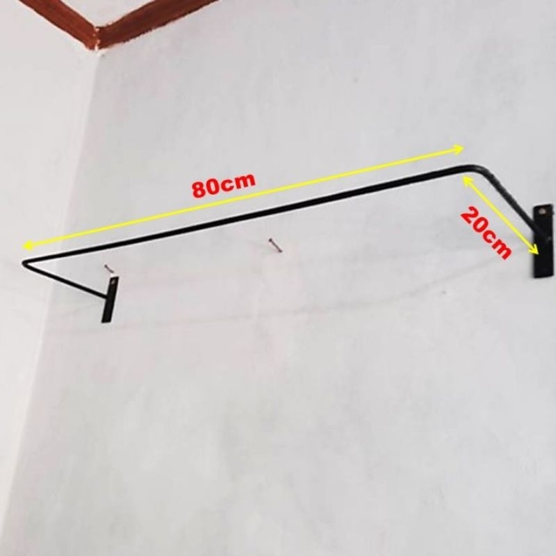 Gantungan Baju Tempel Besi