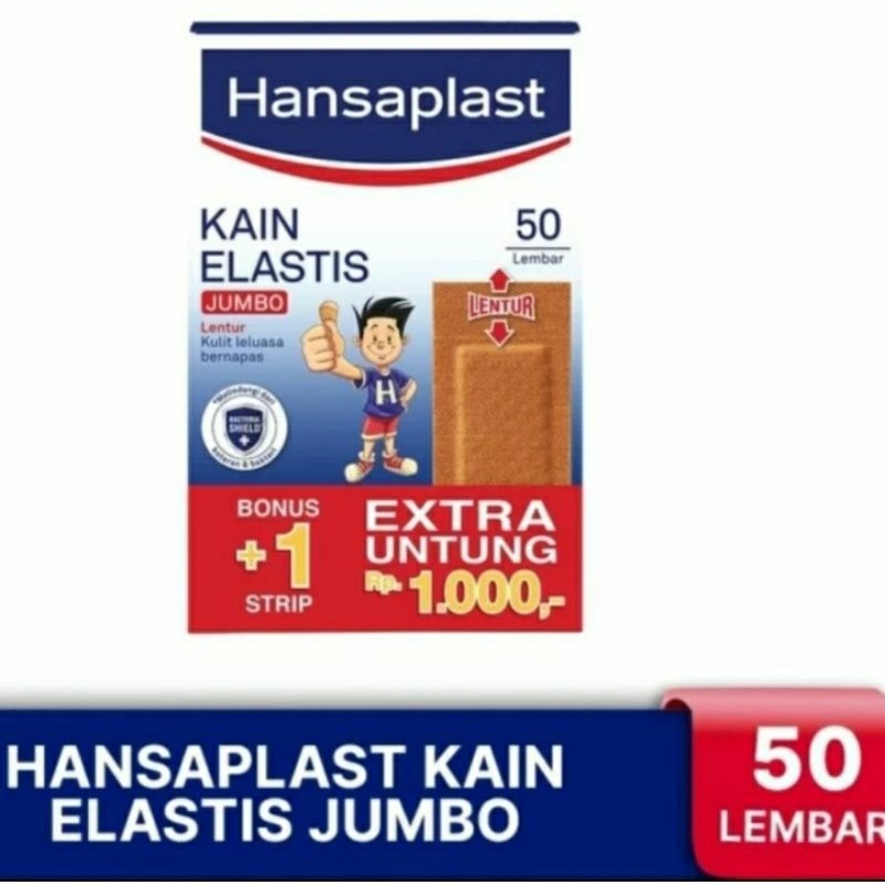 Hansaplast Kain Elastis Jumbo Plester Besar PER BOK