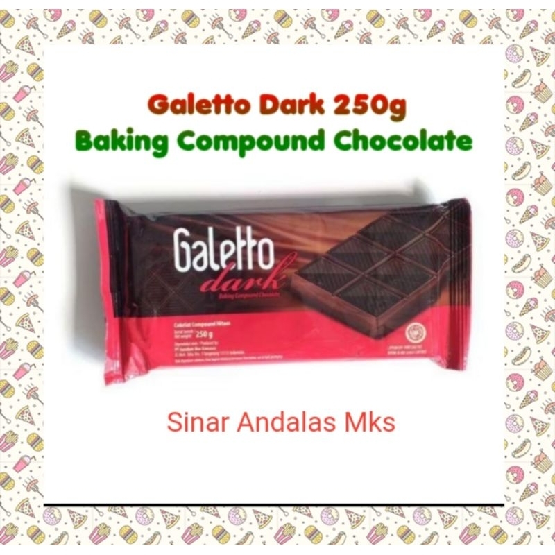 

Galetto Dark 250g Cokelat Compound Hitam Manis