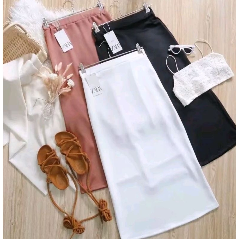 Rok KERJA WANITA PANJANG ROK SPAN KEKINIAN