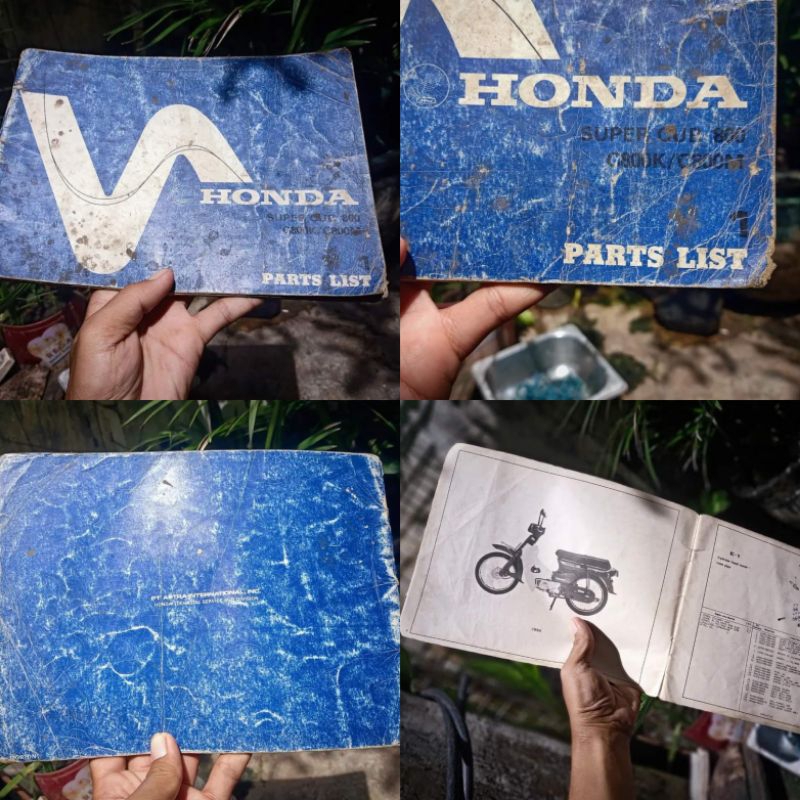 

buku panduan original Japan Honda supercup c800