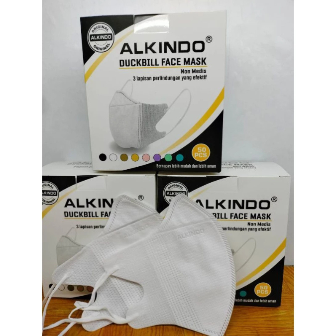 

MASKER DUCKBILL ALKINDO 3 PLY ISI 5 PCS