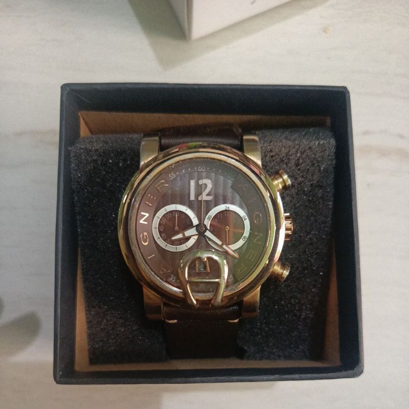 Jam tangan chronograph Aigner A37500 japan movt preloved second bekas