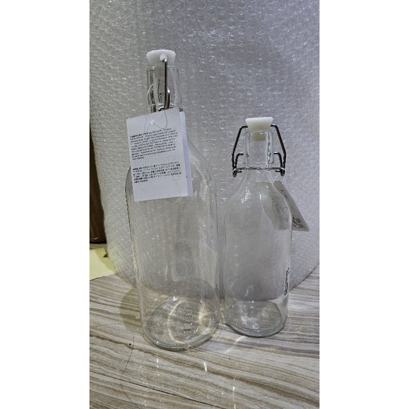 Korken botol minum 1L, botol minum kaca, botol aestetic, botol estetik, botol minum, botol serbaguna