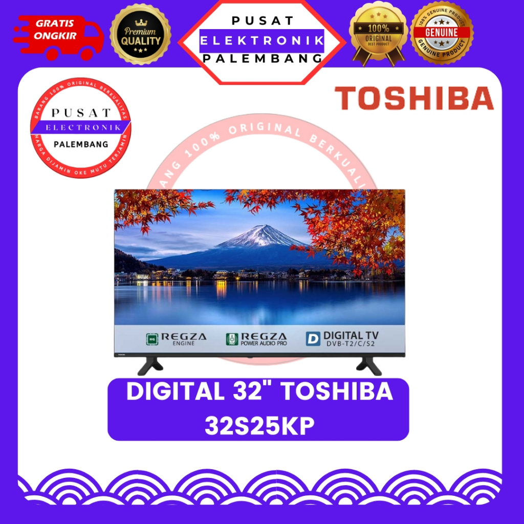 DIGITAL TV LED TV 32 INCH TOSHIBA 32S25KP LED TV 32" PALEMBANG