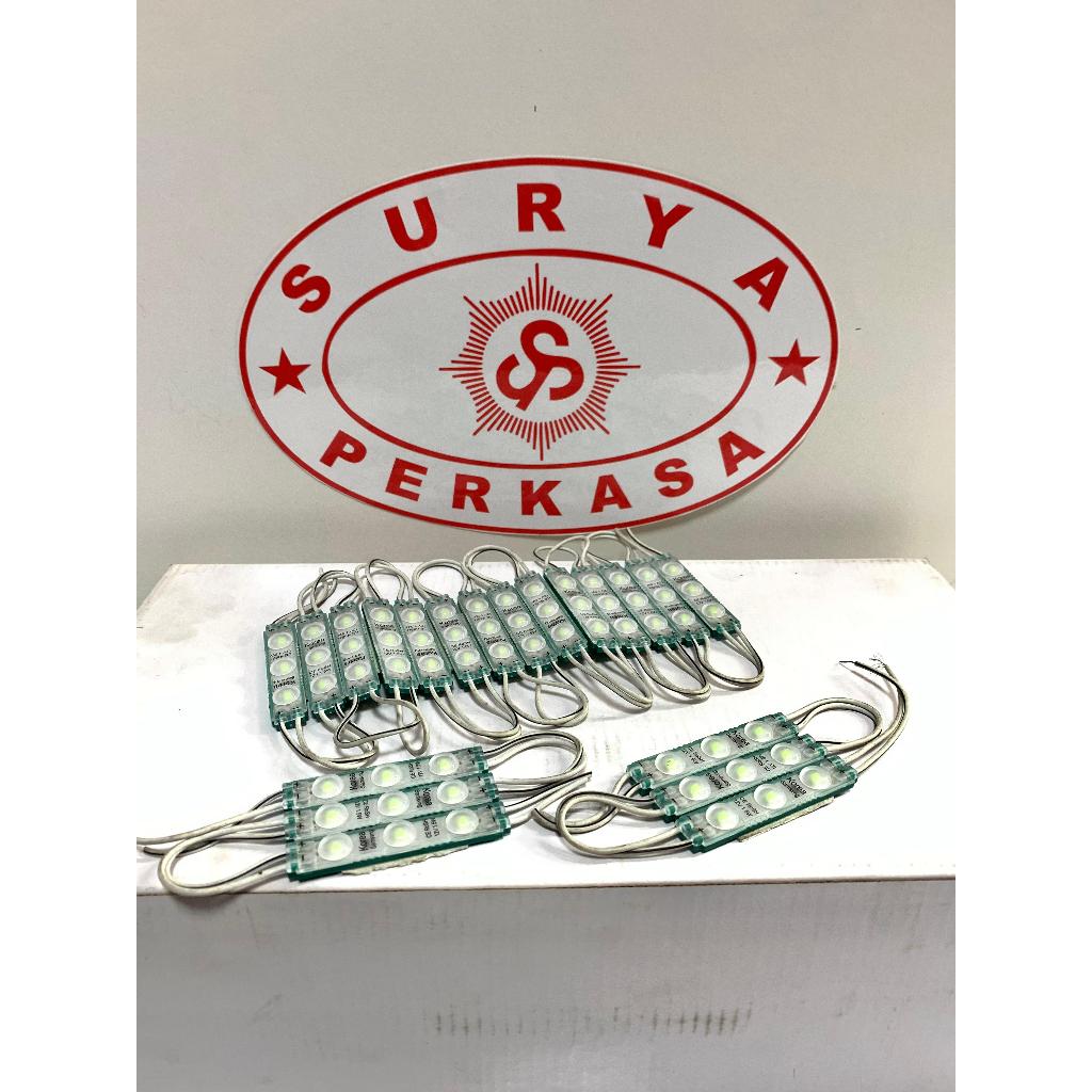 Surya Perkasa Lampu modul LED 3 mata Samsung SASO mata Dof susu 12 Volt 1.5 Watt Mata Kecil Hijau