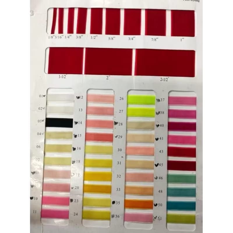 

10YARD & 25YARD - 2,5cm cm |PITA BLUDRU/PITA VELVET PREMIUM SIZE 1INCH