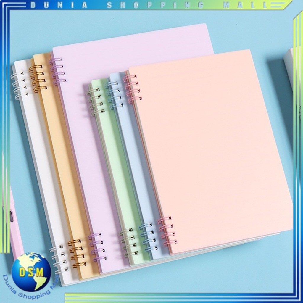 

DSM Notebook A5 Buku Catatan 80 Lembar Buku Diary Aesthetic Sketch Book 8 Lubang Binder Buku Tulis Sekolah Kantor Notebook Jurnal Spiral Cover Pastel
