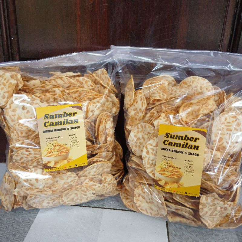 

Keripik Tempe Sagu/Keripik Sagu Tempe Gurih Renyah (250gr/500gr/1000gr) \\ Sumber Camilan