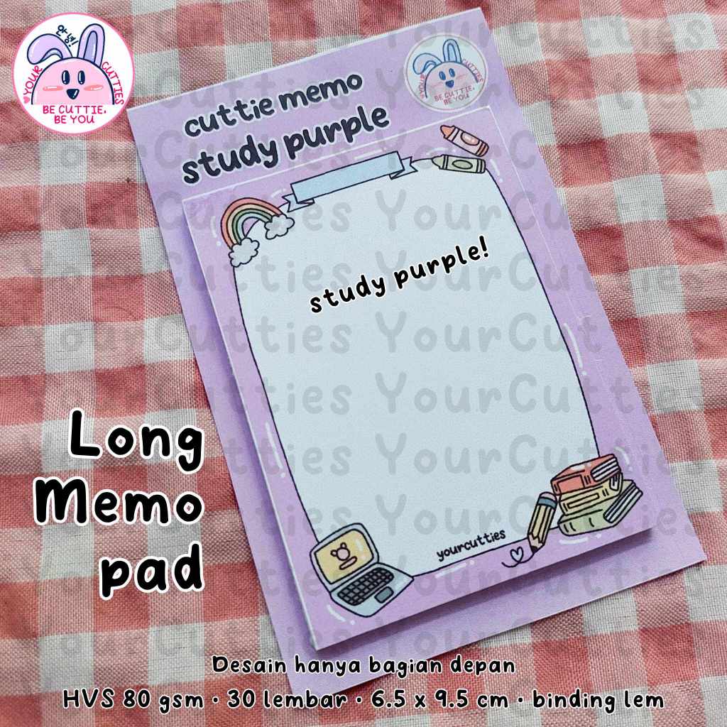 

[MEMO] STUDY PURPLE MEMOPAD PERSEGI PANJANG LONG MOTIF COCOK UNTUK CATATAN SEKOLAH KERJA JURNAL