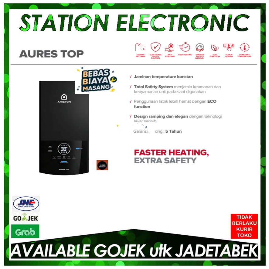 ARISTON WATER HEATER AURES TOP INSTAN LISTRIK