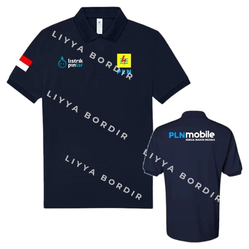 Kaos Kerah Listrik Pintar Kaos kerah PLN Lengan Pendek