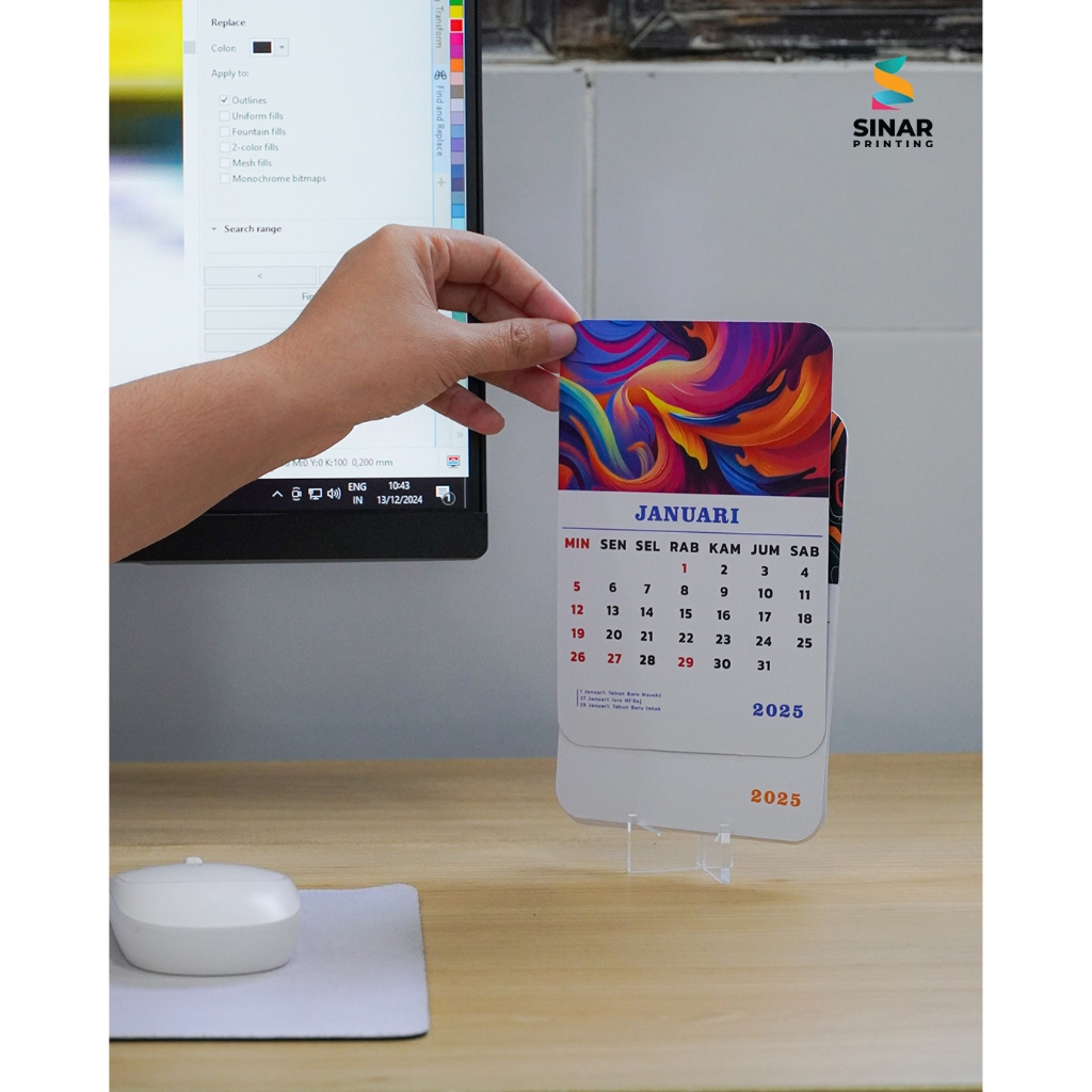 

SINAR PRINTING - KALENDER MINI CUSTOM 2025 - DUDUKAN AKRILIK