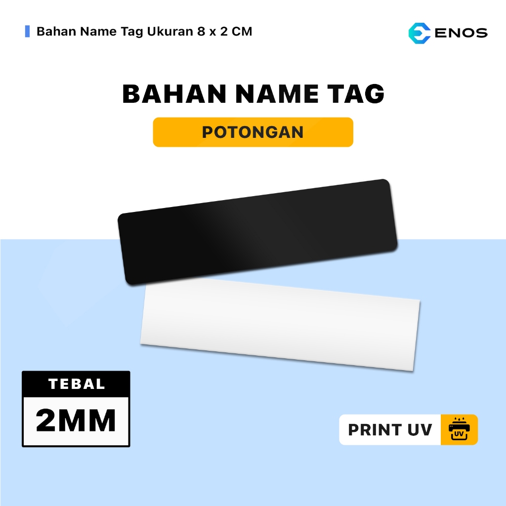 

BAHAN NAMETAG / NAME TAG / PAPAN NAMA DADA 8 X 2 CM