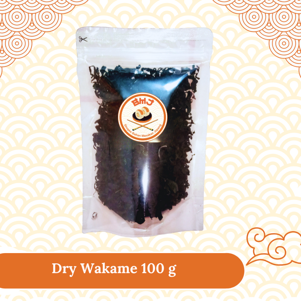 

DRY WAKAME Rumput Laut Kering 100 g │ Dried Seaweed Import for Miso Sup Ramen Udon