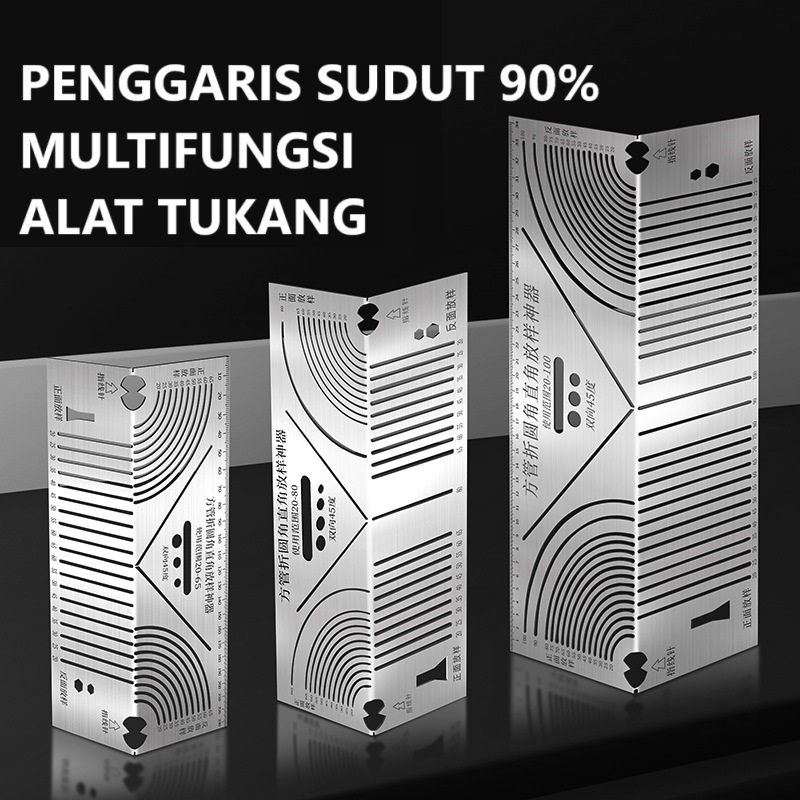 

2025 Penggaris cetak cetakan garis lingkar pemotongan sudut siku 90 derajat presisi akurat stainless steel baja anti karat besi alat tukang tabung busur lipat papan reklame aluminium pintu square tube rc corner mold viral tiktok tik tok fyp potong gergaji