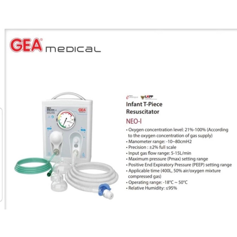 Infant T Piece Resuscitator Neopuff Breath