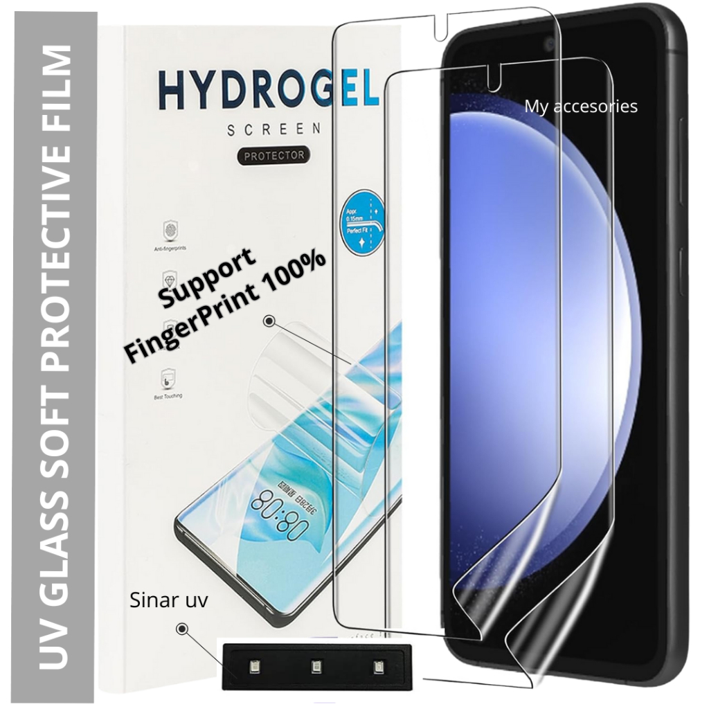 UV Ultra Violet Hydrogel Screen Protector SAMSUNG S24 Ultra S23 S22 S23+ S22Ultra Note 20Ultra Hirdo