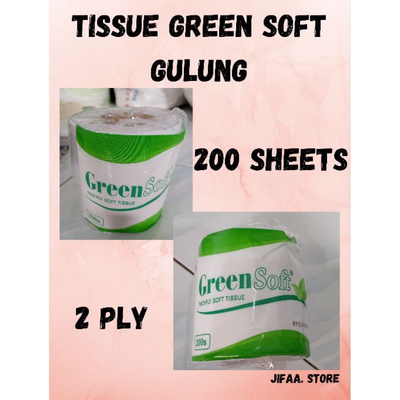 MURAH TISSUE GREEN SOFT GULUNG 200 SHEETS 2 PLY