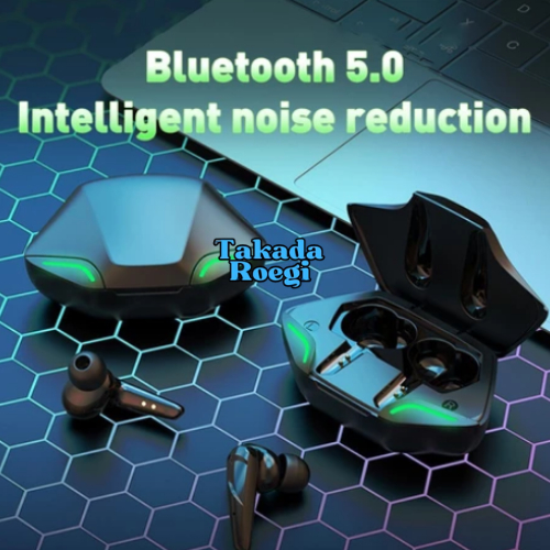 Headset Hetset Earphone Earbud Gaming Bluetooth Wireless Full Bass Stereo High Quality