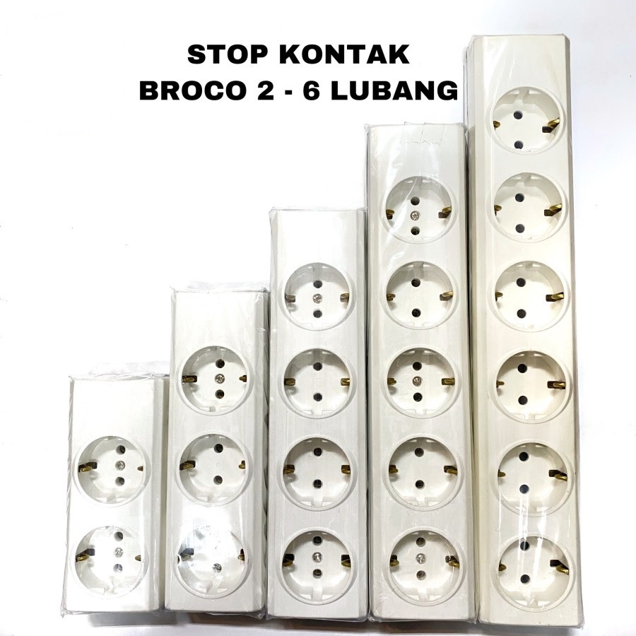 BROCO STOP KONTAK BROCO 2 3 4 5 6 LUBANG / TERMINAL / COLOKAN LISTRIK BROCO