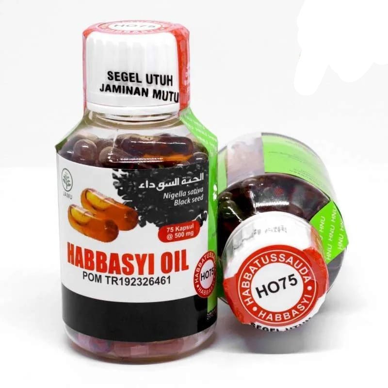 BPOM Minyak Habbatussauda Habbasyi Oil isi 75 Kapsul Minyak Habbatussauda Murni