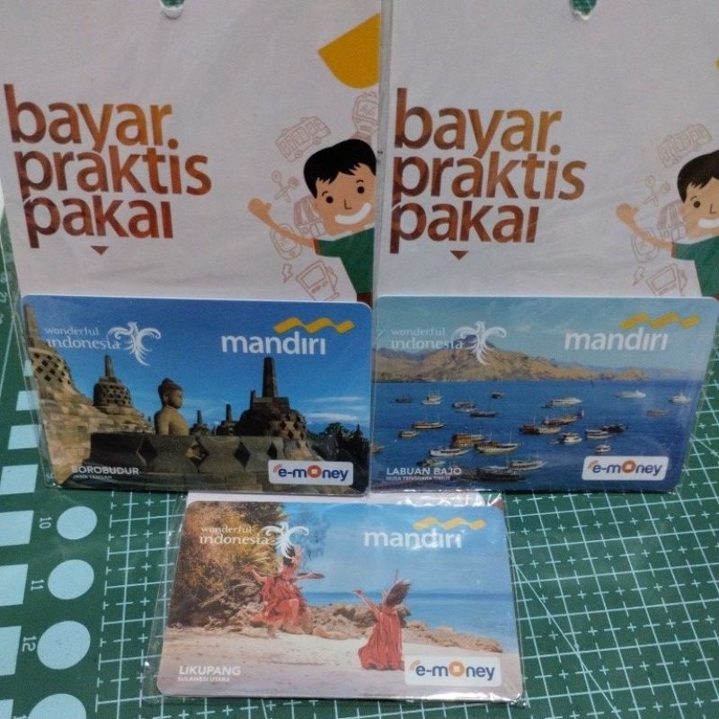e-money e-toll mandiri original wonderfull indonesia Borobudur labuan Bajo Likupang