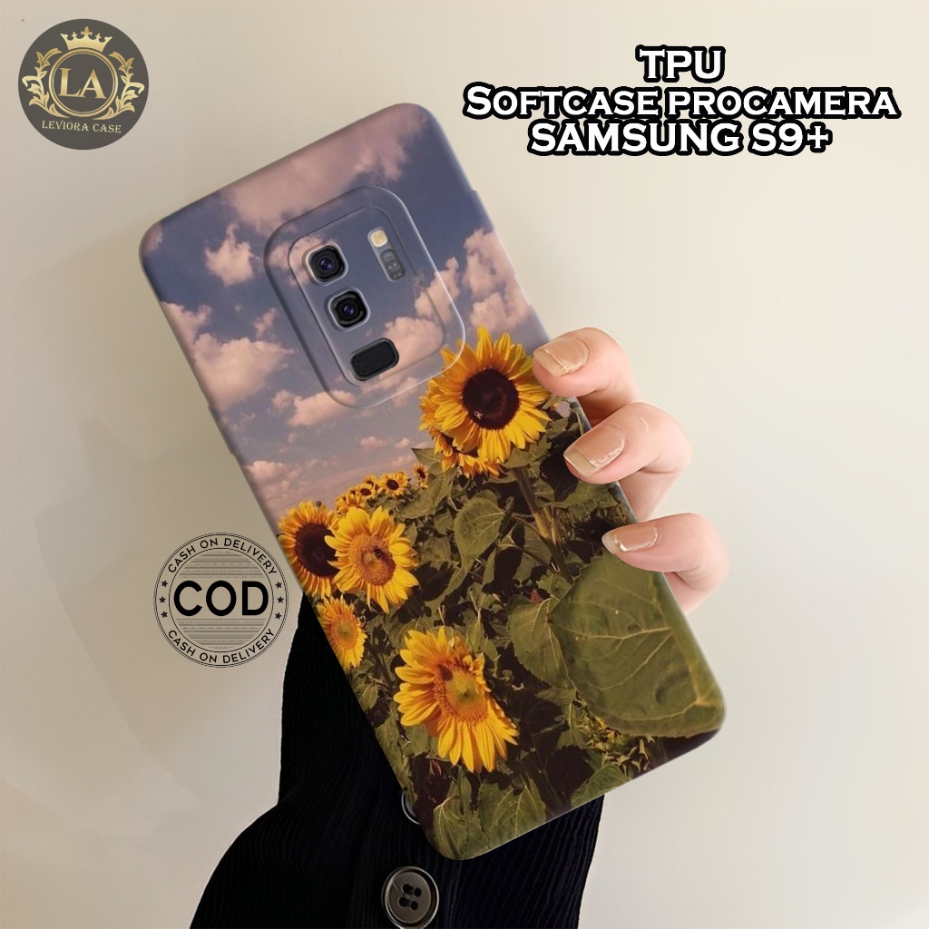 Case Samsung Galaxy S9+ Terbaru  - Leviora Case - Fashion Case Bunga - Softcase Samsung Galaxy S9+ -