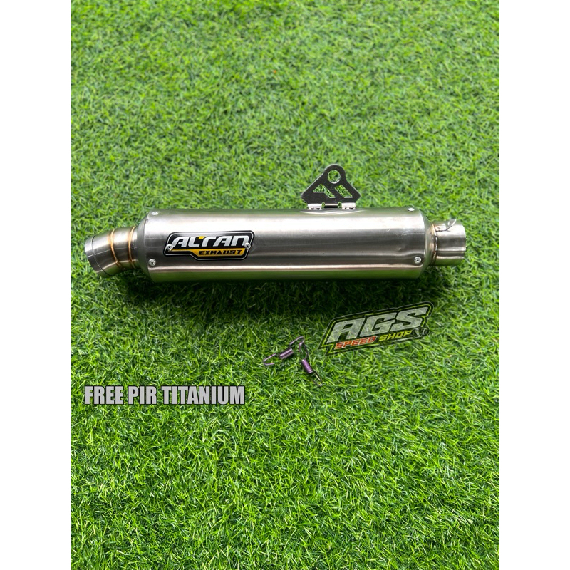 Slincer knalpot altan racing exhaust copy original , Free Pir Titanium & Sticker
