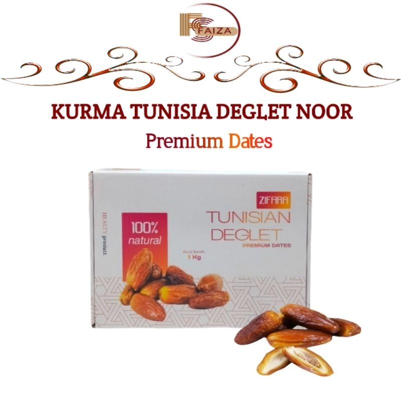 

Kurma Tunisia Madu Zifara 1 kg Deglet Nour Premium Dates