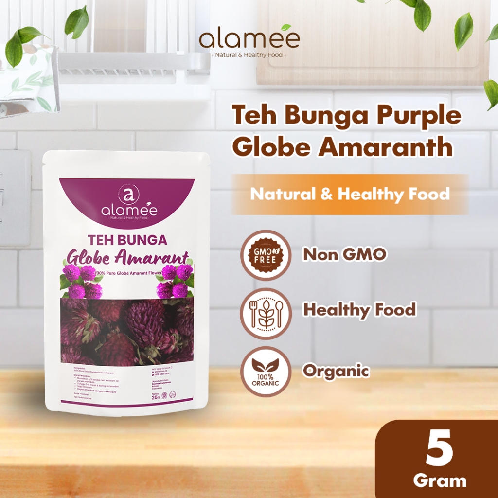 

Teh Bunga Globe Amaranth Tea Herbal Kering Organik Herbal Organic Asli Dried Flower Alami 5 Gr