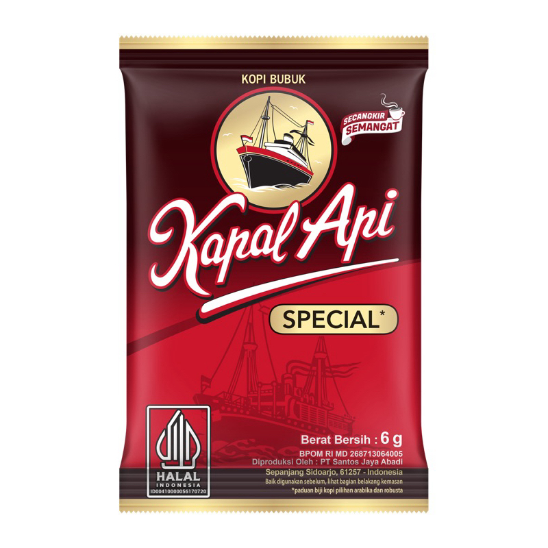

Kapal Api Bubuk Special 6gram renceng isi 50 pcs (50pcs x 6gram)