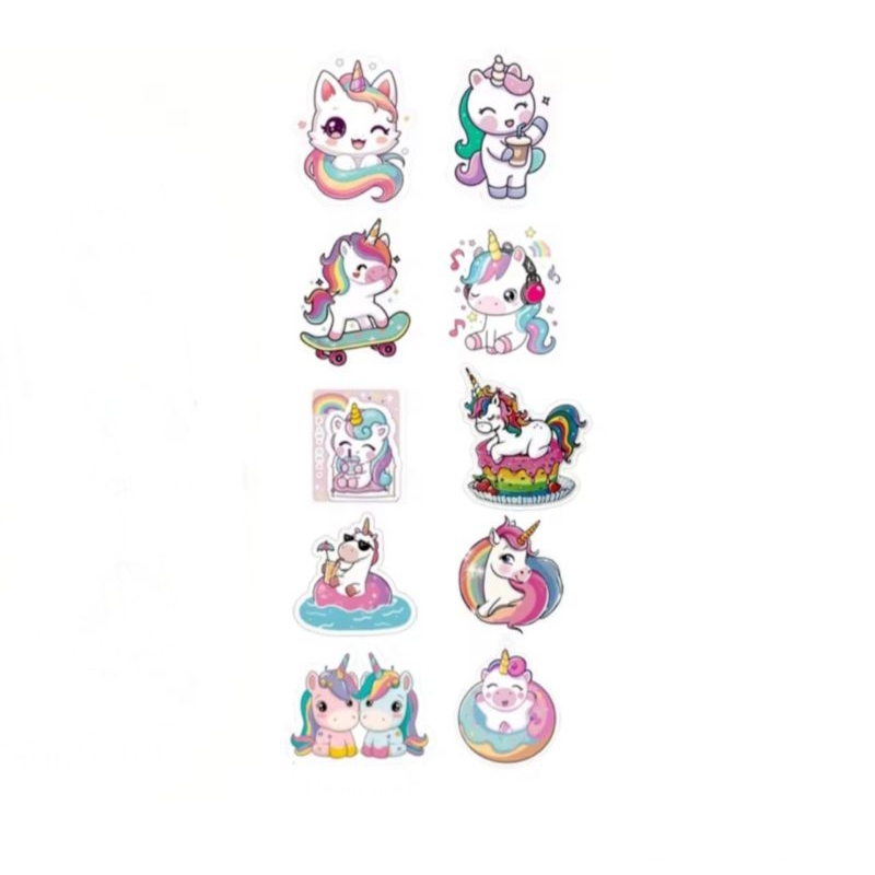 

60 Pcs - Stiker Deco Motif UNICORN