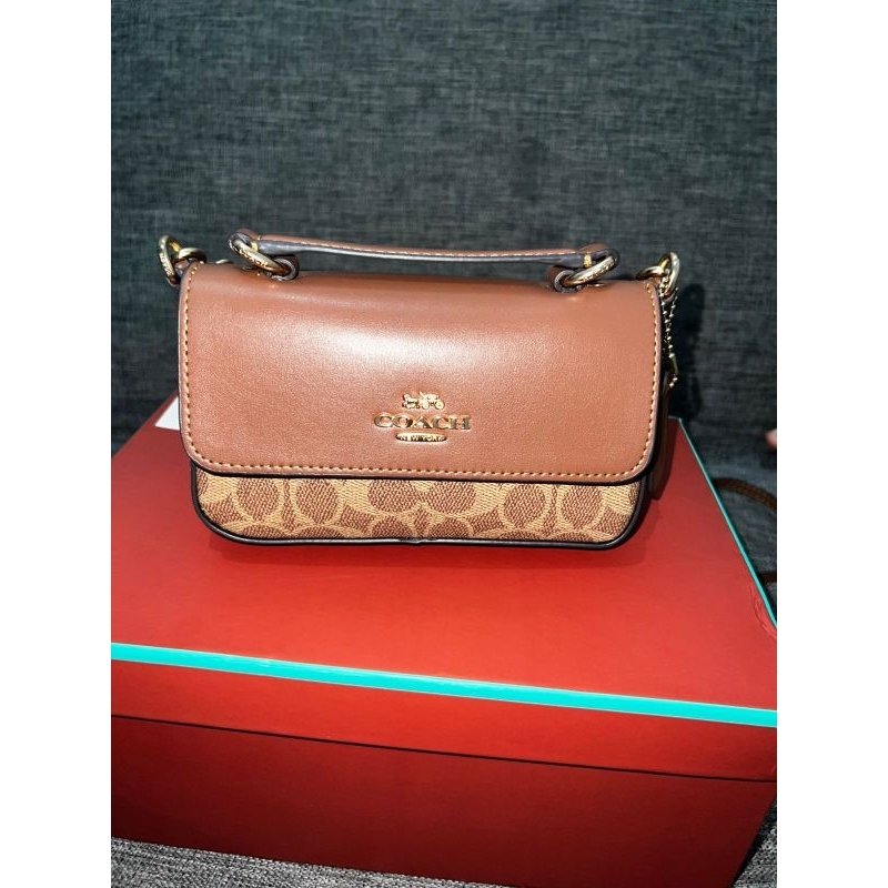 Preloved Coach Mini Josie 100% Original / Preloved Coach Tas Selempang Kulit Coklat Original 100%