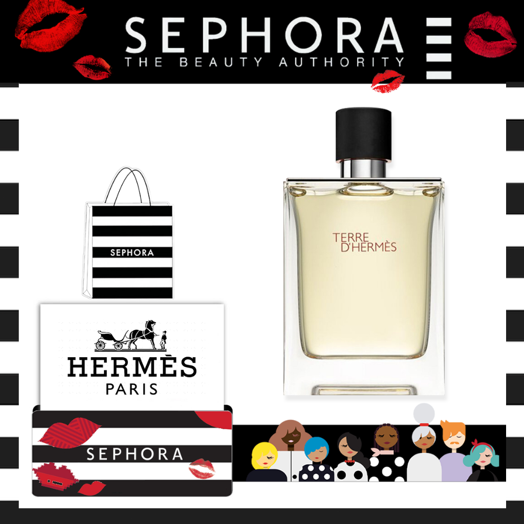 SEPHORA【100% Original】HERMES Terre  D Hermes Eau de Toilette Man PARFUM 100 ML