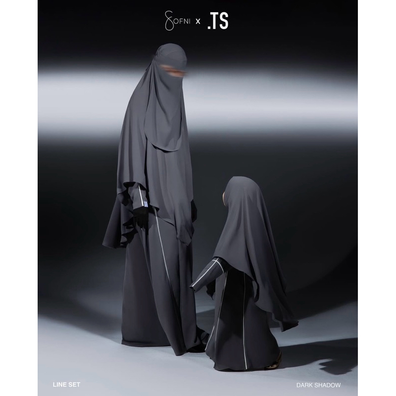 SOFNI x THOBE STUDIOS LINE ABAYA DARK SHADOW ABAYA NABEEN ANTI UV ABU TUA LINE ABAYA BYSOFNI DARK GR