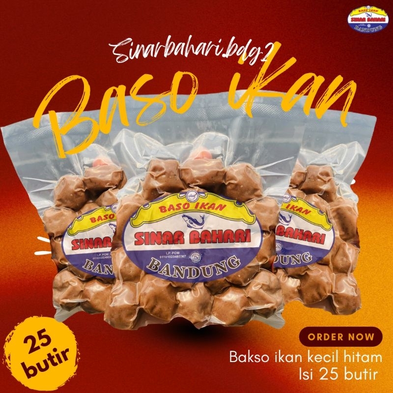 

bakso ikan sinarbahari | kecil hitam | isi 25 butir