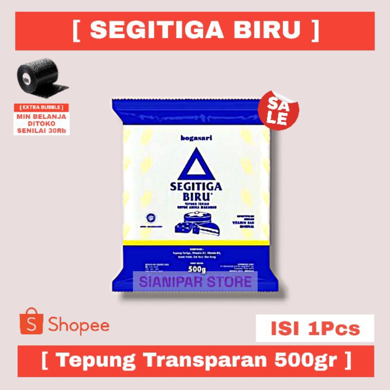 

SEGITIGA BIRU Tepung Terigu Transparan Pck 500gr