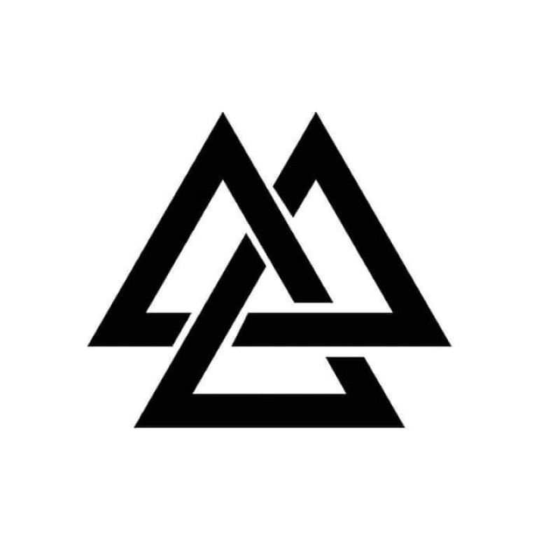 

Sticker symbol valknut stiker cutting logo simbol