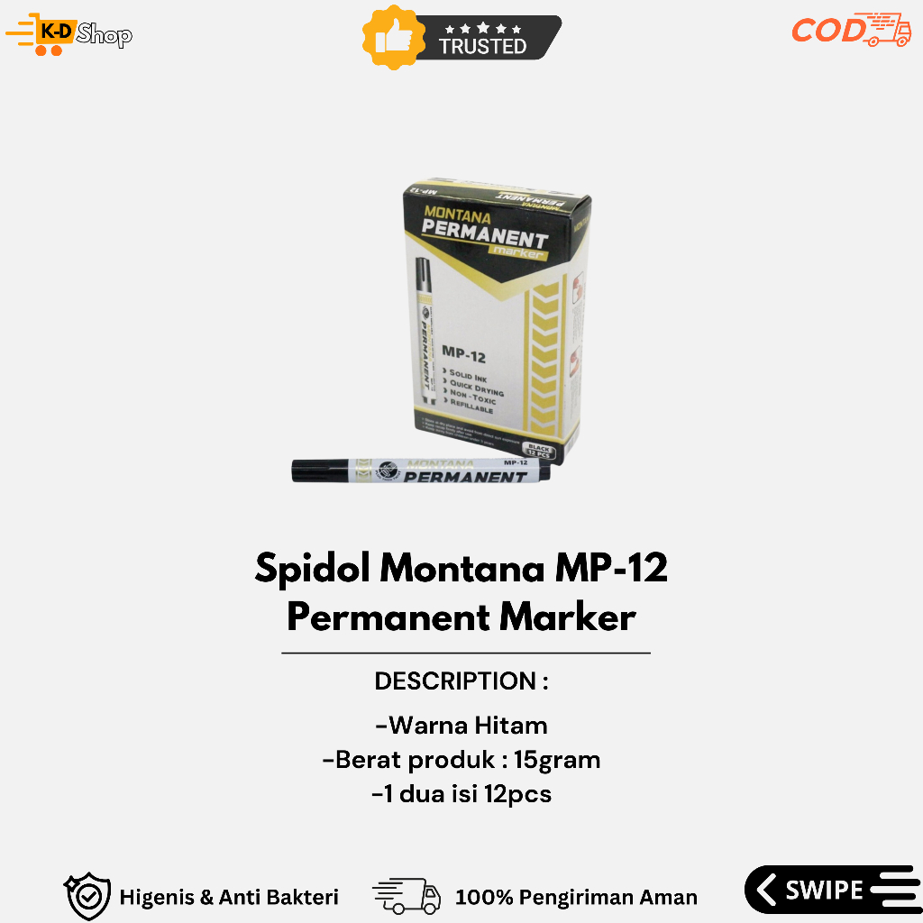 

Spidol Montana MP-12 Permanent Marker/Spidol Permanen