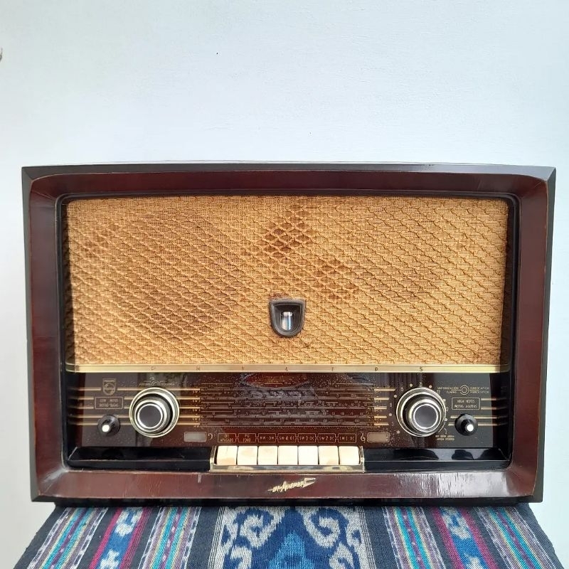Radio tabung philips bi-ampli B61N66A radio transistor jadul vintage antik