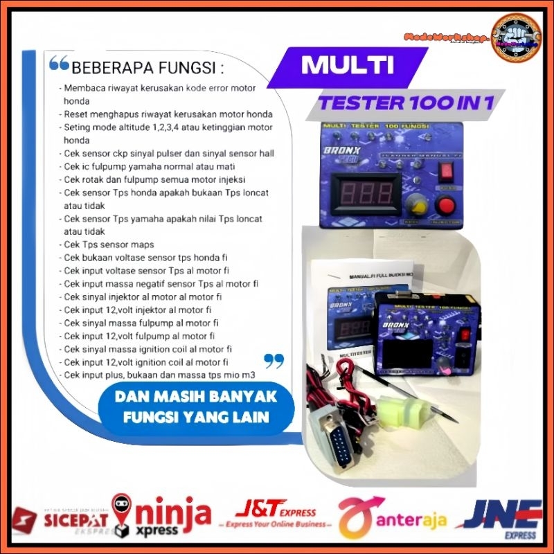 Multitester INJEKSI 100 FUNGSI | Tester injector | Scanner Manual FI