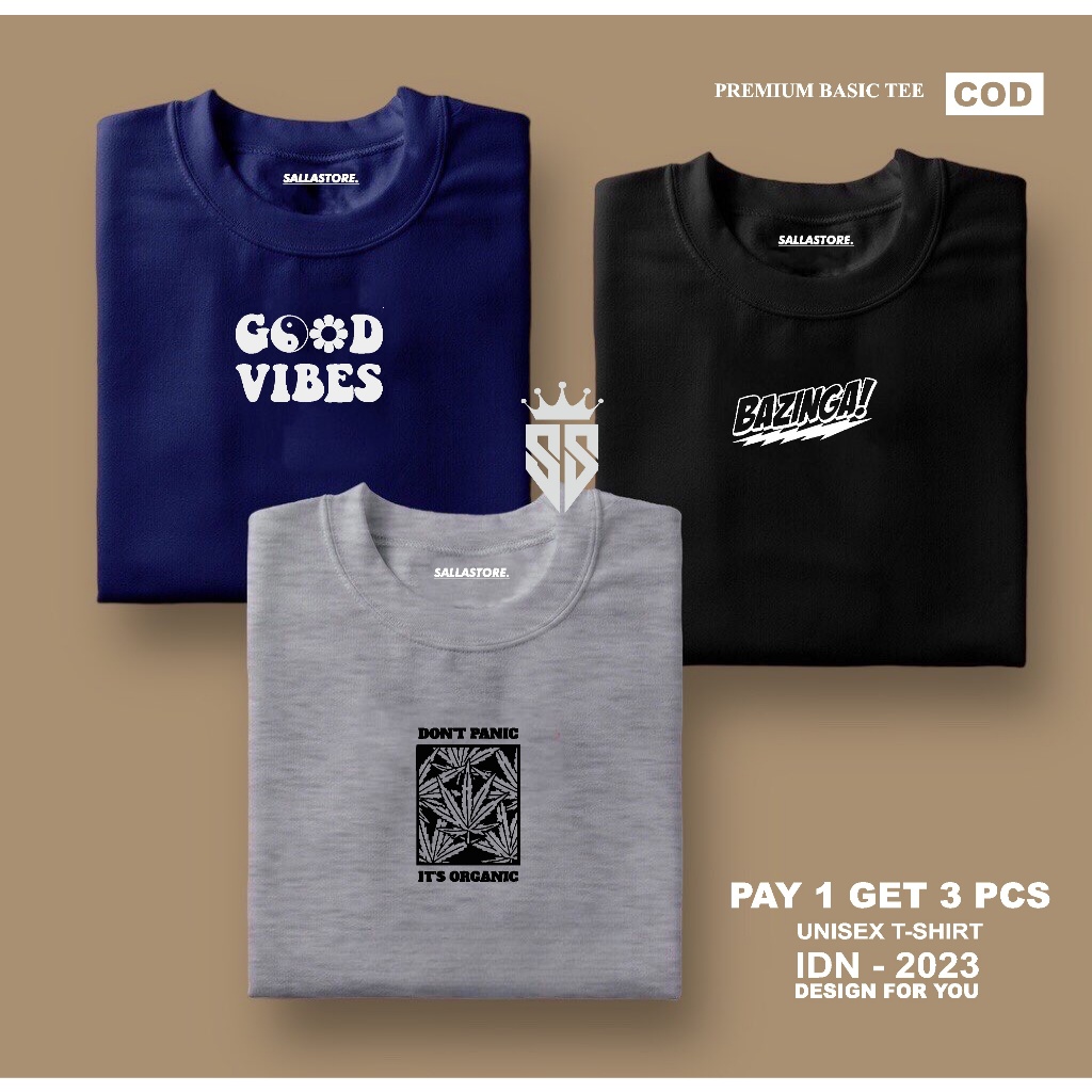 PAY 1 GET 3 PCS(PROMO COD)Nagata official shop-Kaos Distro Pria-Kaos Distro Terbaru devil Premium Qu